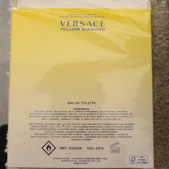 Versace Yellow Diamond EDT 6.7 oz. - Picture 4 of 6